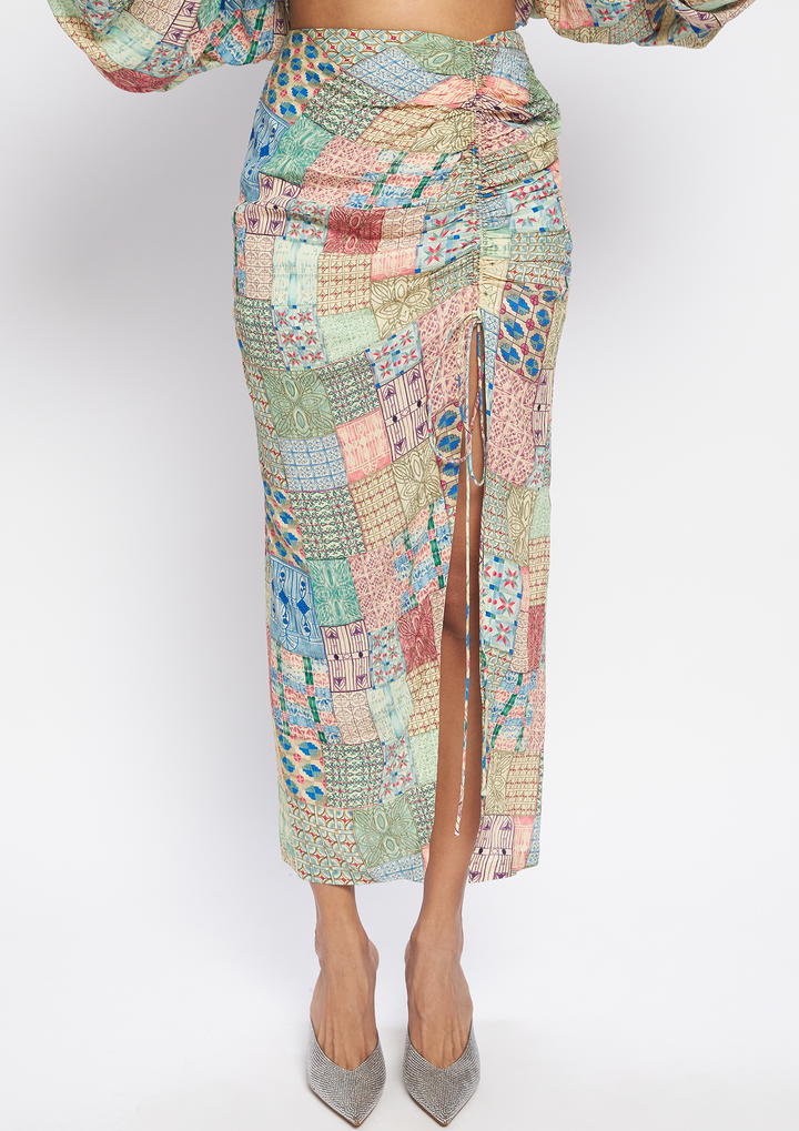 RUMAAL RUCHED SKIRT
