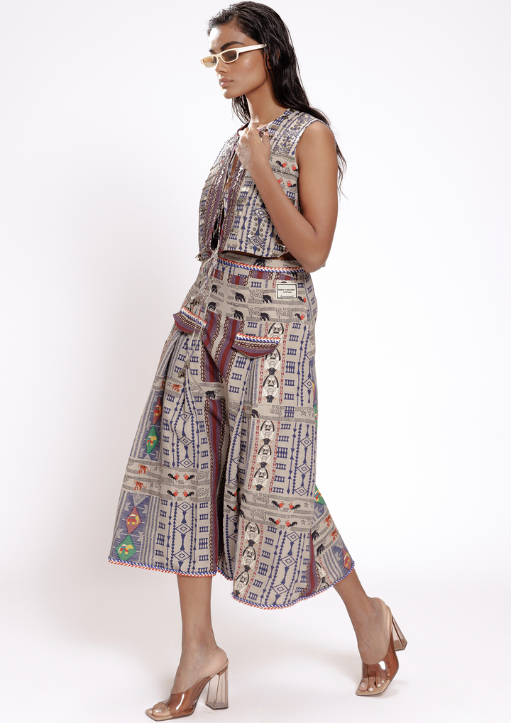 CHIDIYA GHAR PLEATED SKIRT