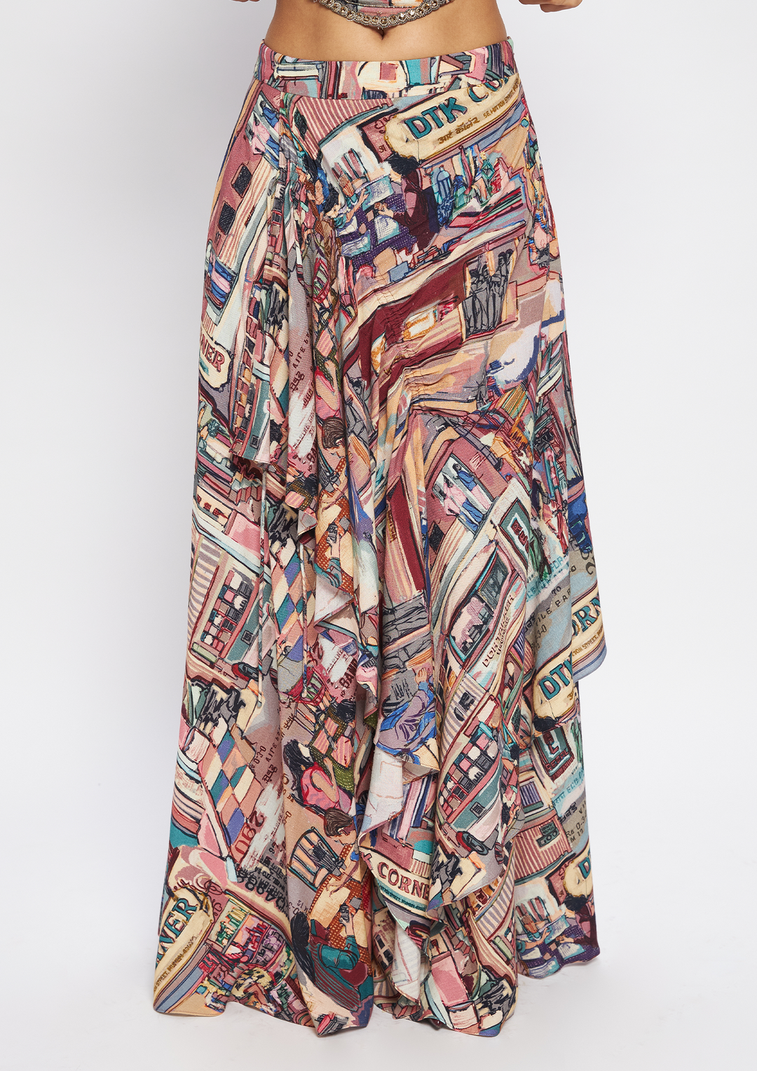 QALA DRAPED SKIRT