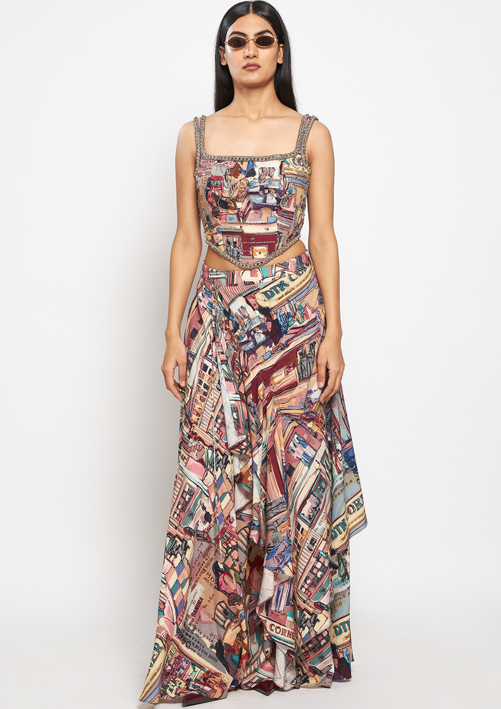 QALA DRAPED SKIRT