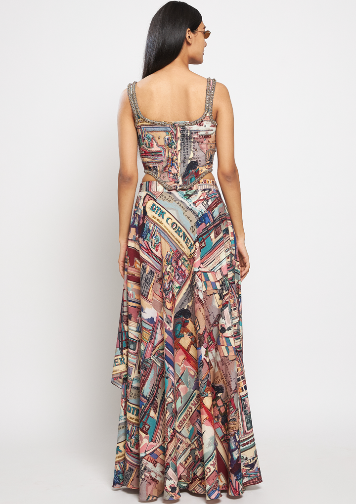 QALA DRAPED SKIRT