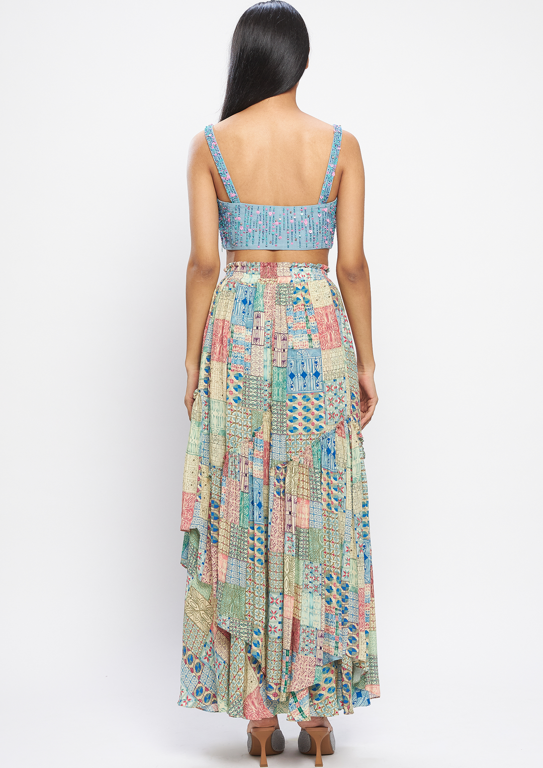 RUMAAL ASYMMETRIC SKIRT