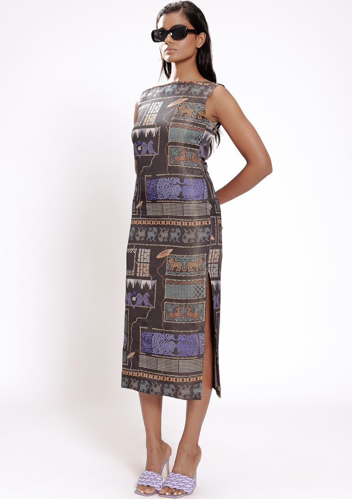 KANCHI SLEEVELESS COCKTAIL DRESS